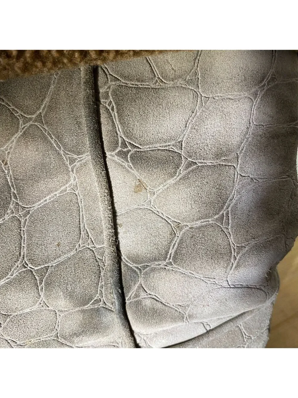 Stuart Weitzman Brown Suede Leather Faux Fur Lined Boot Womens Size 10